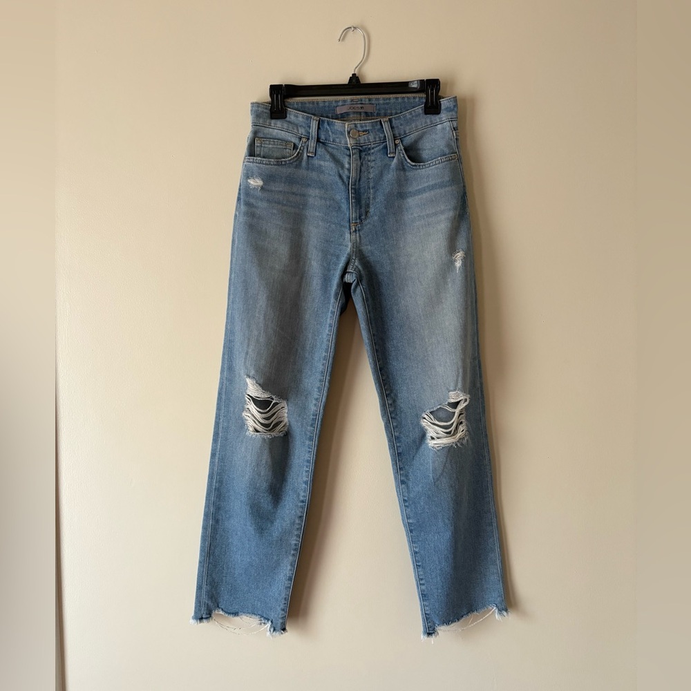 Joe's Light Wash Straight Leg Lightweight Distressed Women's Jeans W26 - Picture 2 of 6